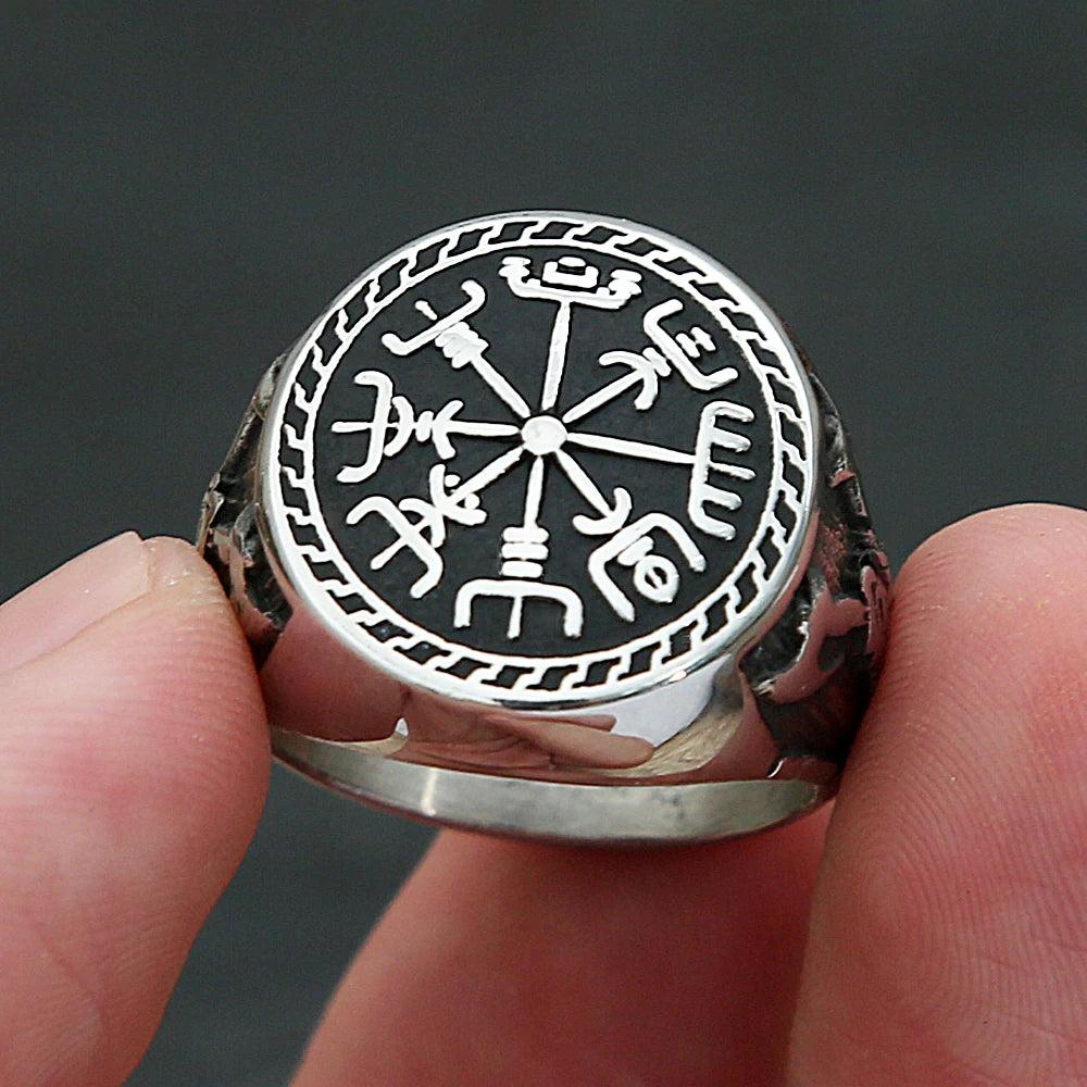 Viking Compass Ring (316L)