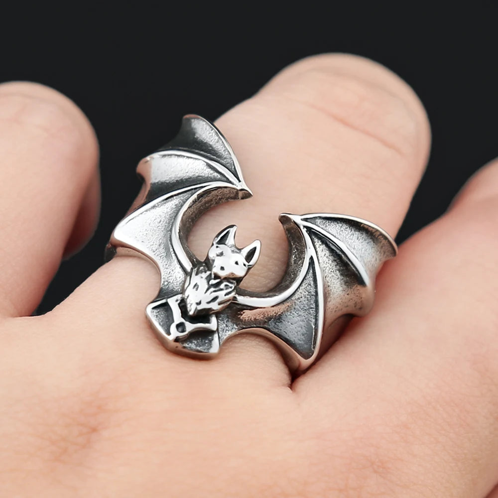 Bat Wing Ring (316L)