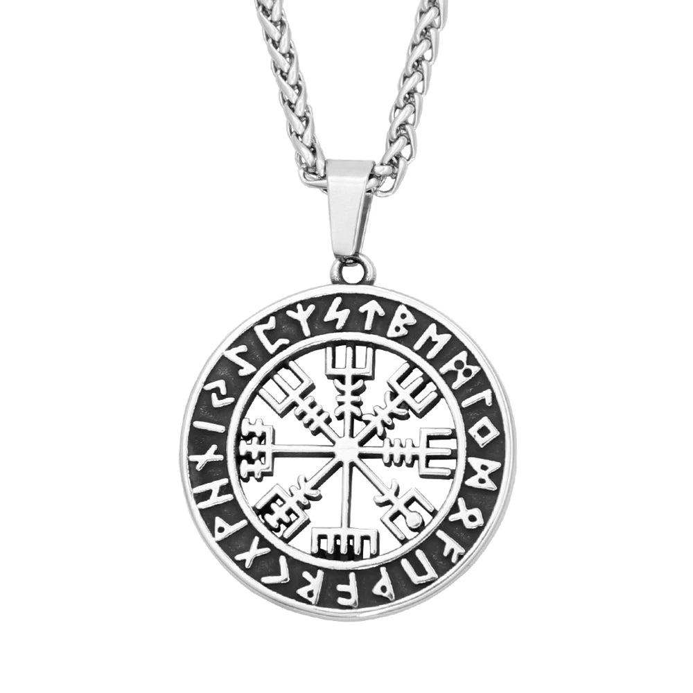 Vegvisir Necklace – Viking Rune Compass Pendant