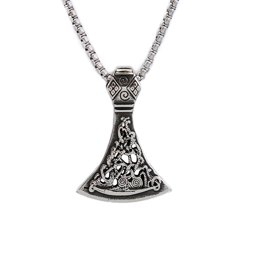 Viking Thor’s Axe Pendant Necklace (316L)