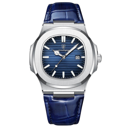 Men’s Leather Strap Watch – Regalia 41mm Classic Elegance