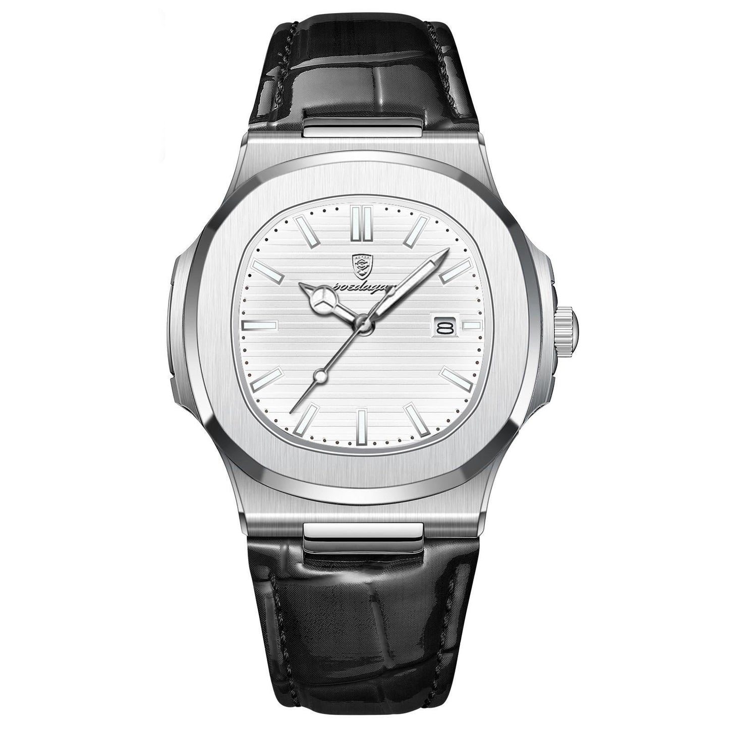 Men’s Leather Strap Watch – Regalia 41mm Classic Elegance