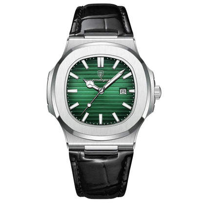 Men’s Leather Strap Watch – Regalia 41mm Classic Elegance