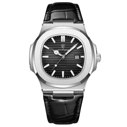 Men’s Leather Strap Watch – Regalia 41mm Classic Elegance