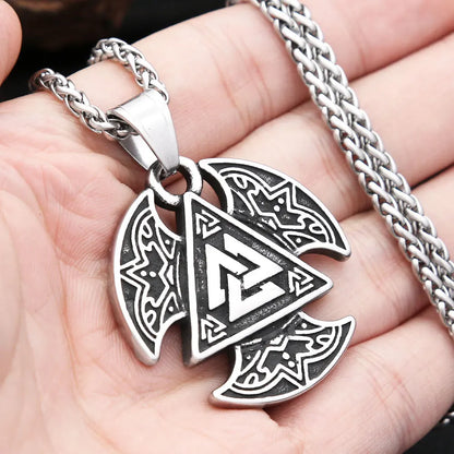 Valknut Triangle Pendant (316L)