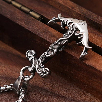 Vintage “Warrior Skull Mask” Pendant Necklace (316L