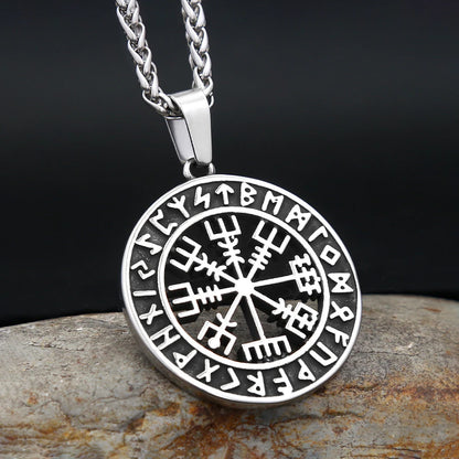 Vegvisir Necklace – Viking Rune Compass Pendant