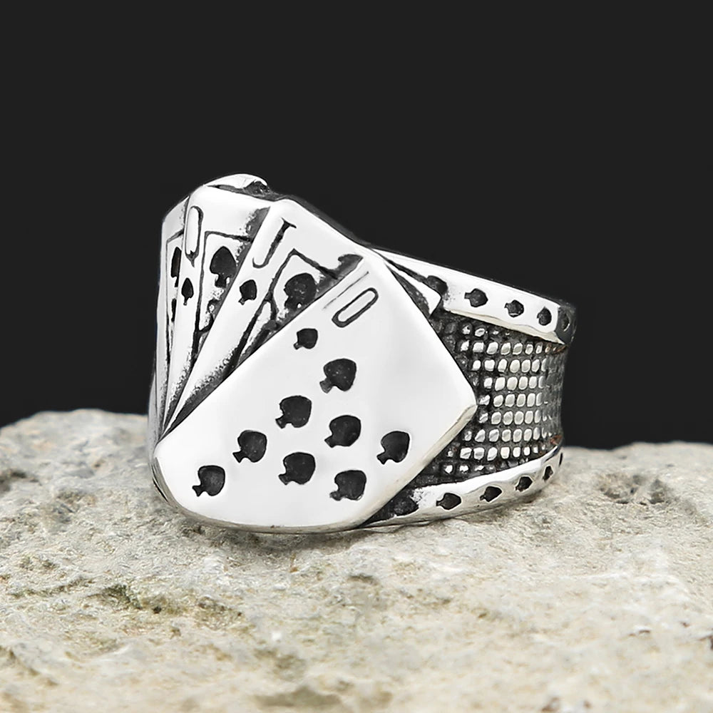 Lucky Cards Ring (316L)