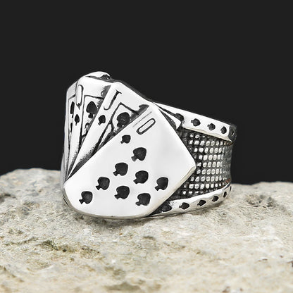 Lucky Cards Ring (316L)