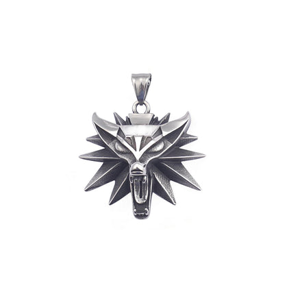 Horned Warrior Skull Pendant Necklace (316L)