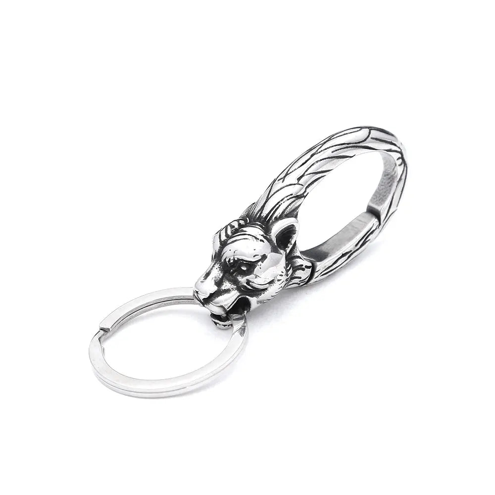 Lion Head Carabiner Keychain (316L)