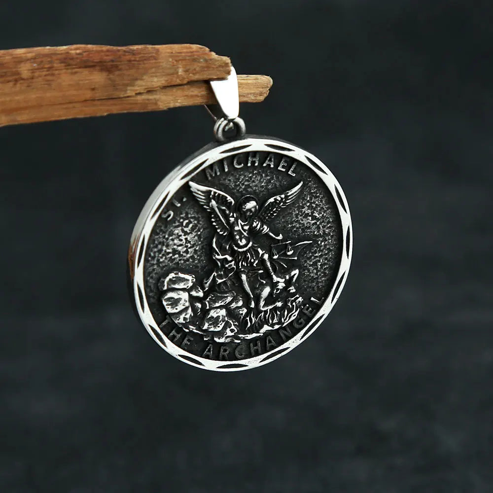 St. Michael Necklace – Guardian Archangel Pendant for Men