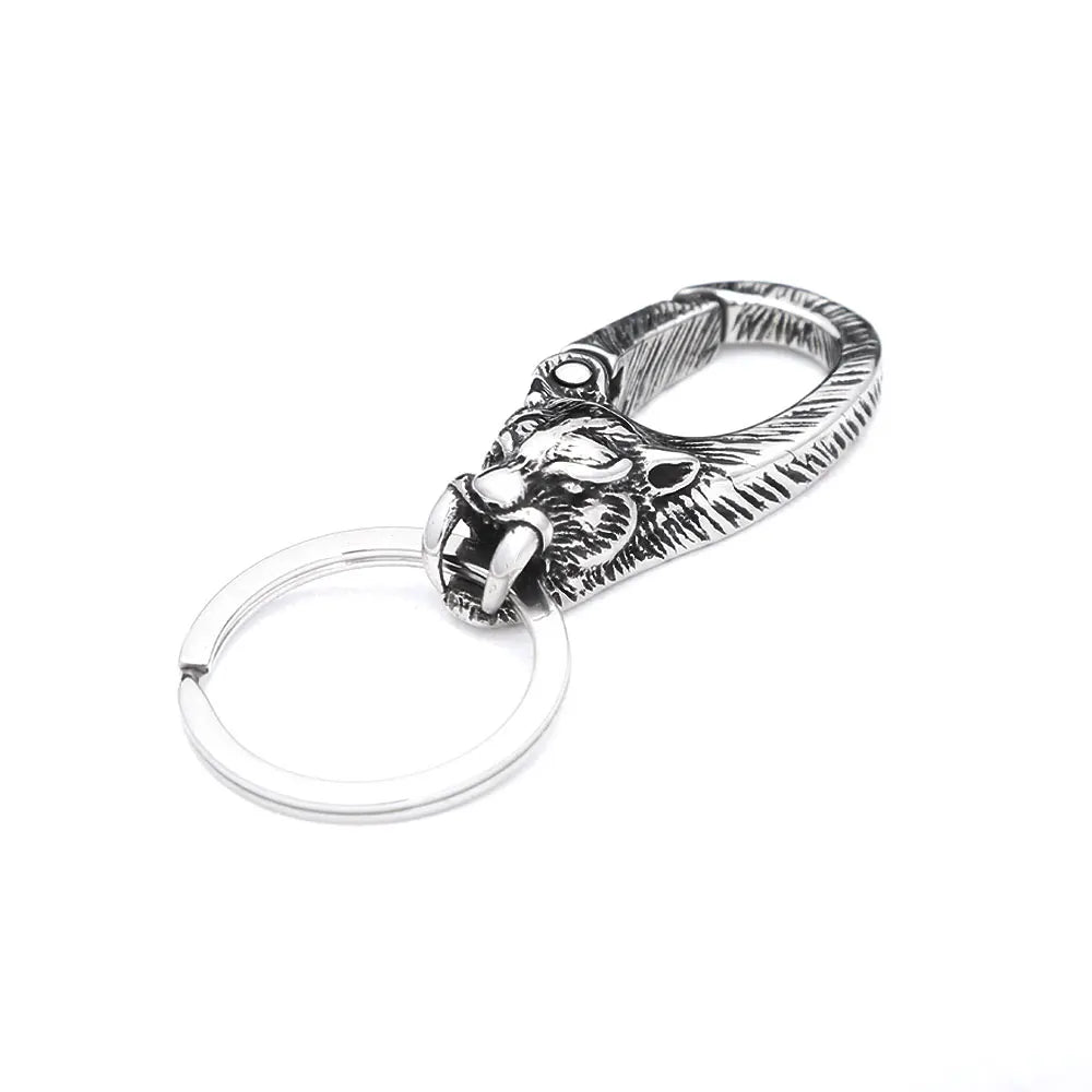 Lion Head Carabiner Keychain (316L)