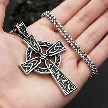 Celtic Knot Cross Necklace (316L)