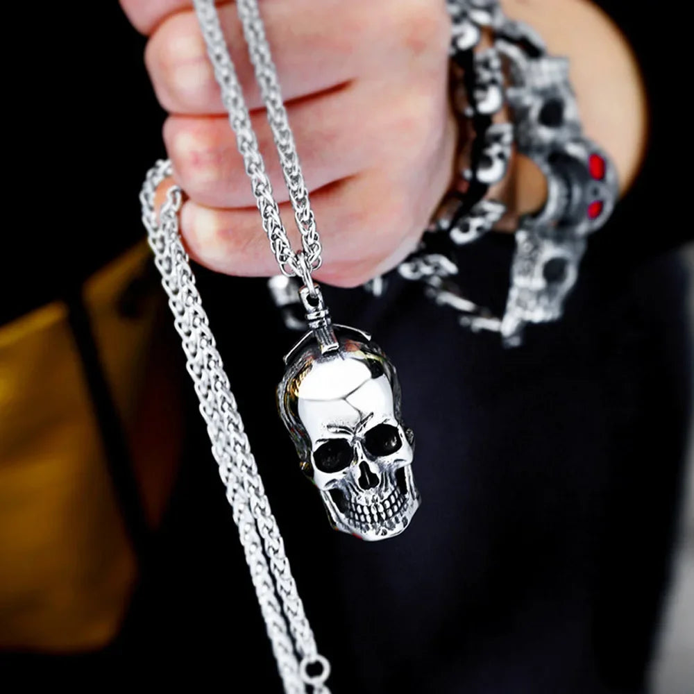 3D Skull Pendant Necklace (316L)