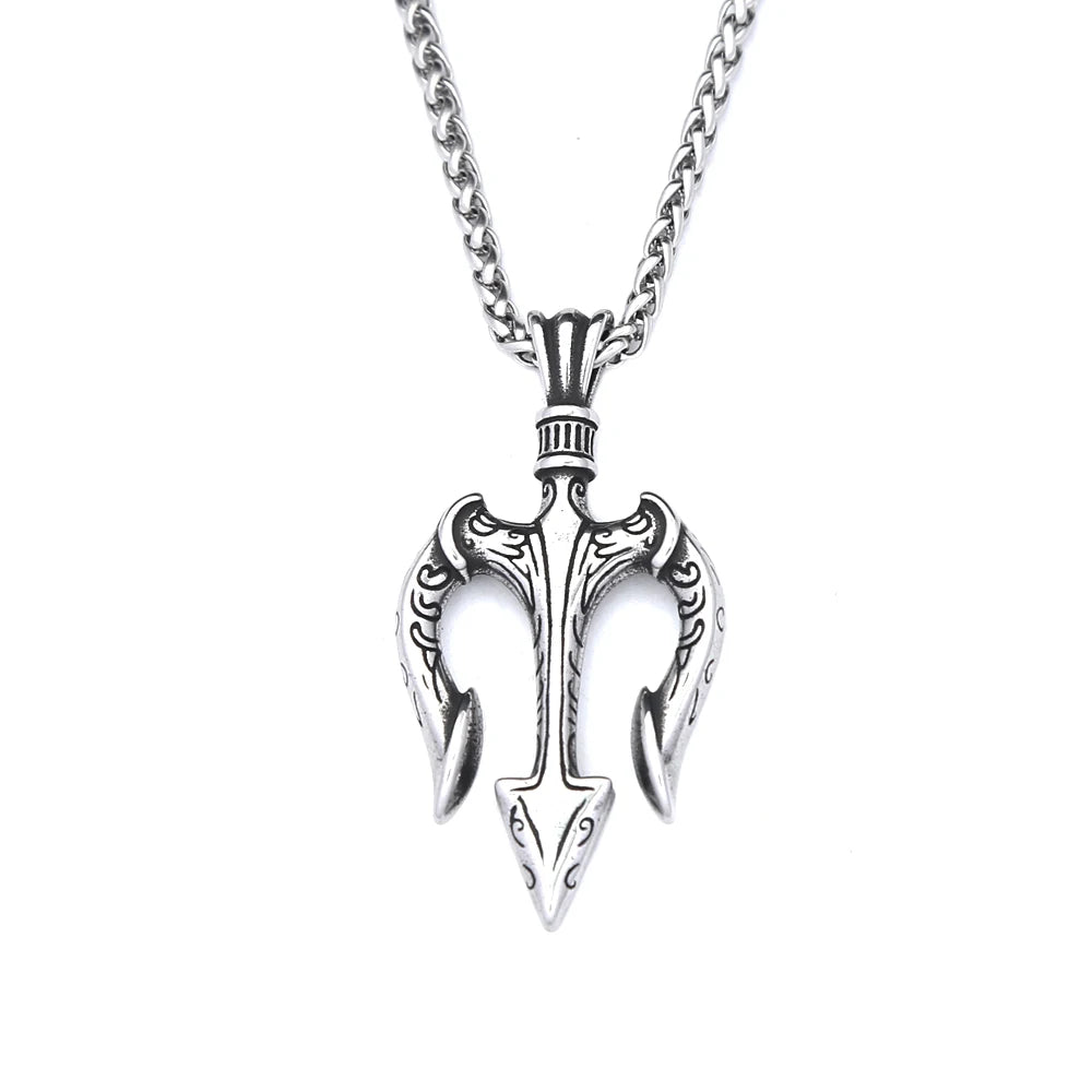 Poseidon Trident Pendant Necklace (316L)