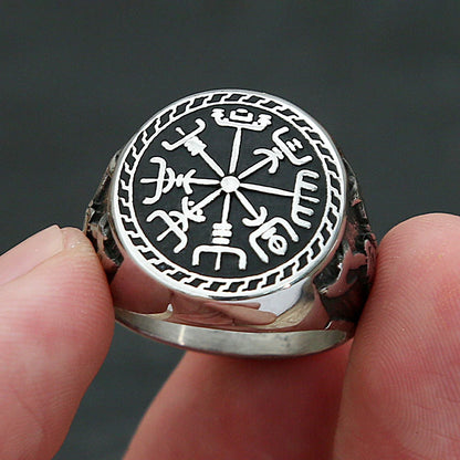 Viking Compass Ring (316L)