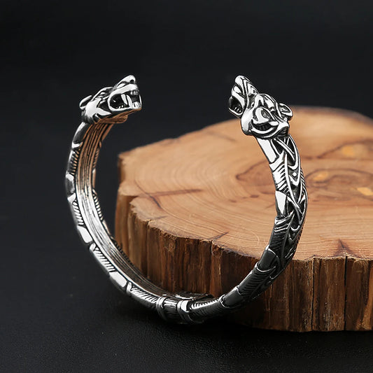Double Tiger Cuff Bracelet (316L)