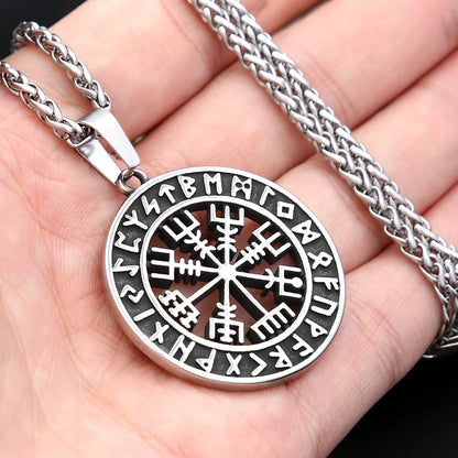 Vegvisir Necklace – Viking Rune Compass Pendant