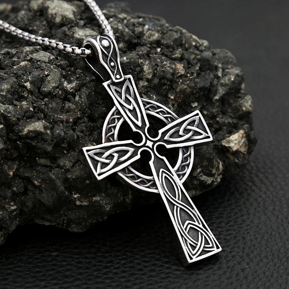 Celtic Knot Cross Necklace (316L)