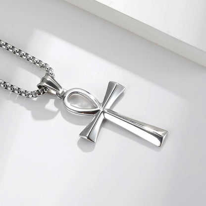 Classic Egyptian Ankh Cross Necklace (316L)