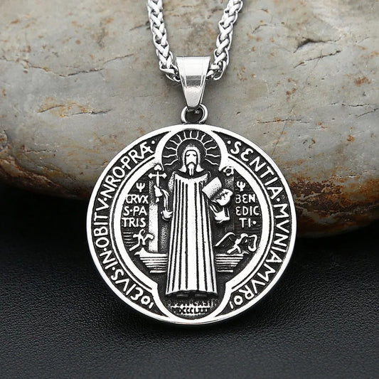 Saint Benedict Medal Pendant Necklace (316L)