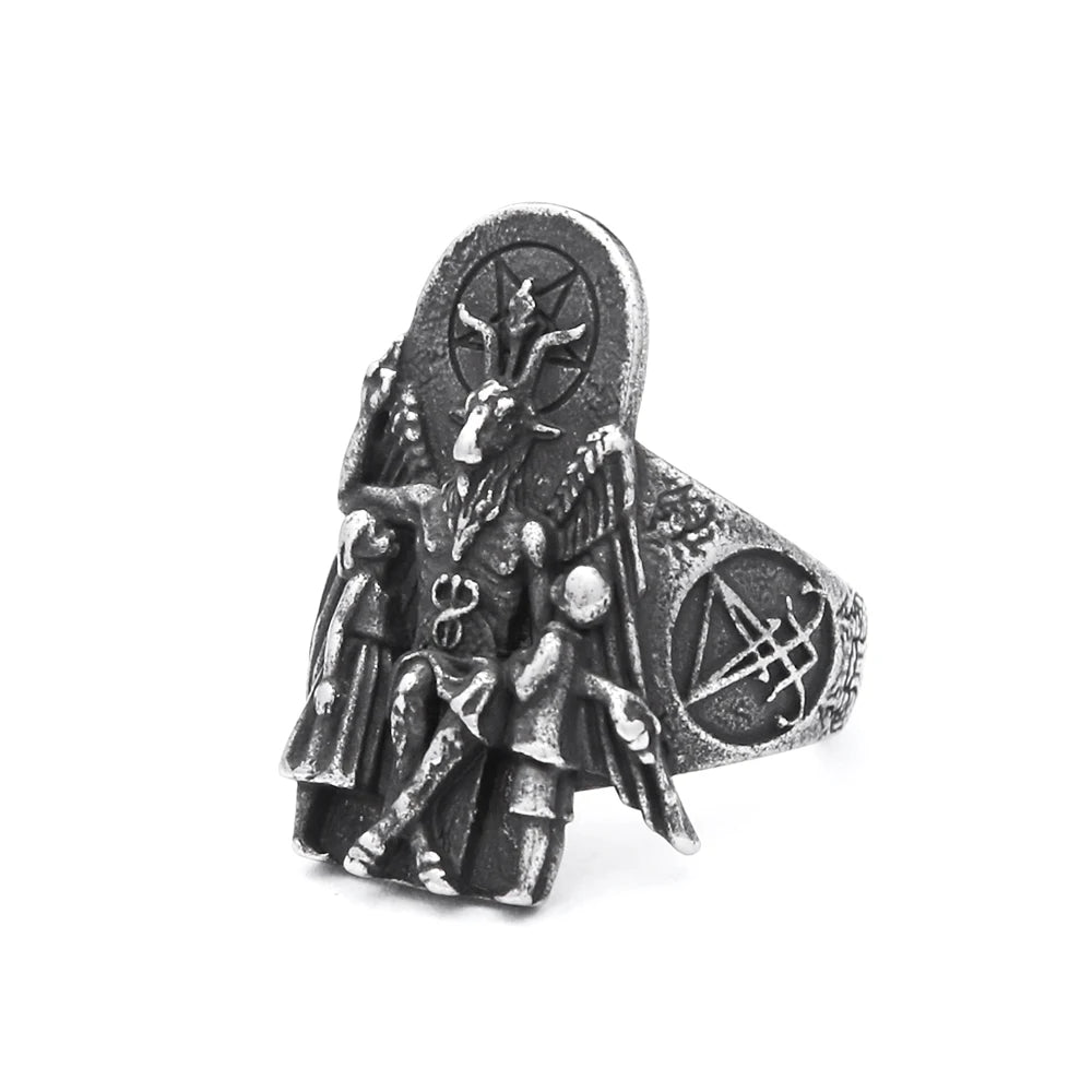 Men’s Dark Gothic Ring – Fallen Angel Design