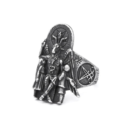 Men’s Dark Gothic Ring – Fallen Angel Design