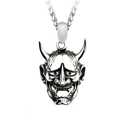 Oni Demon Mask Pendant Necklace (316L)