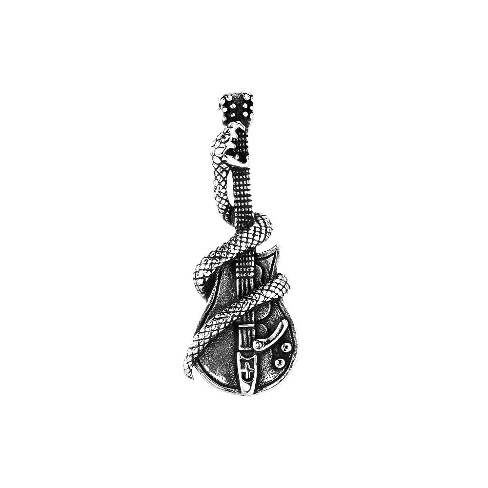 Serpent Guitar Pendant Necklace (316L)