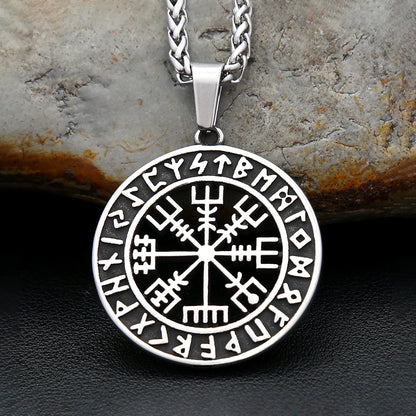 Vegvisir Necklace – Viking Rune Compass Pendant