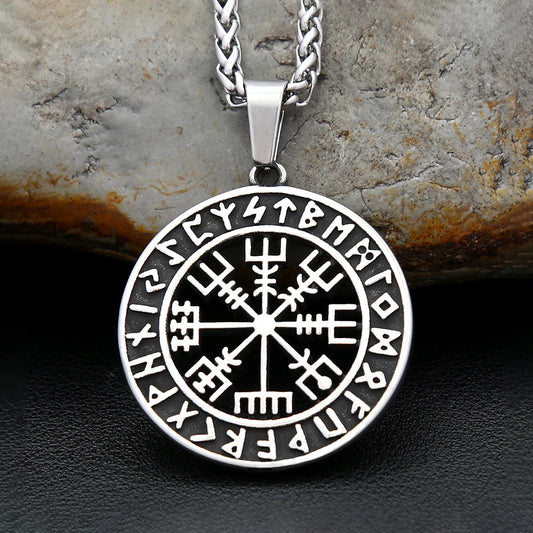 Vegvisir Necklace – Viking Rune Compass Pendant