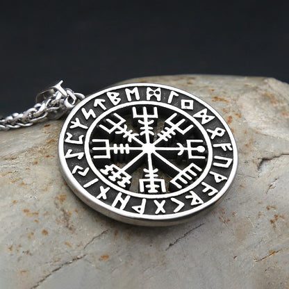 Vegvisir Necklace – Viking Rune Compass Pendant