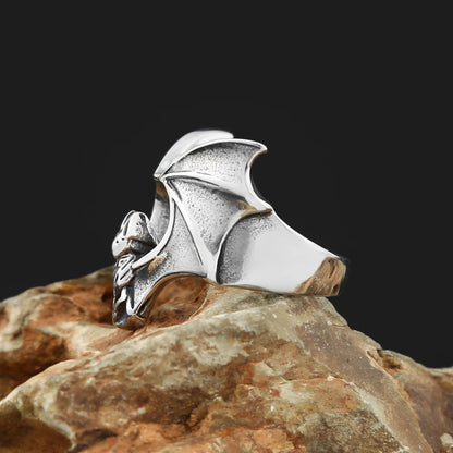 Bat Wing Ring (316L)