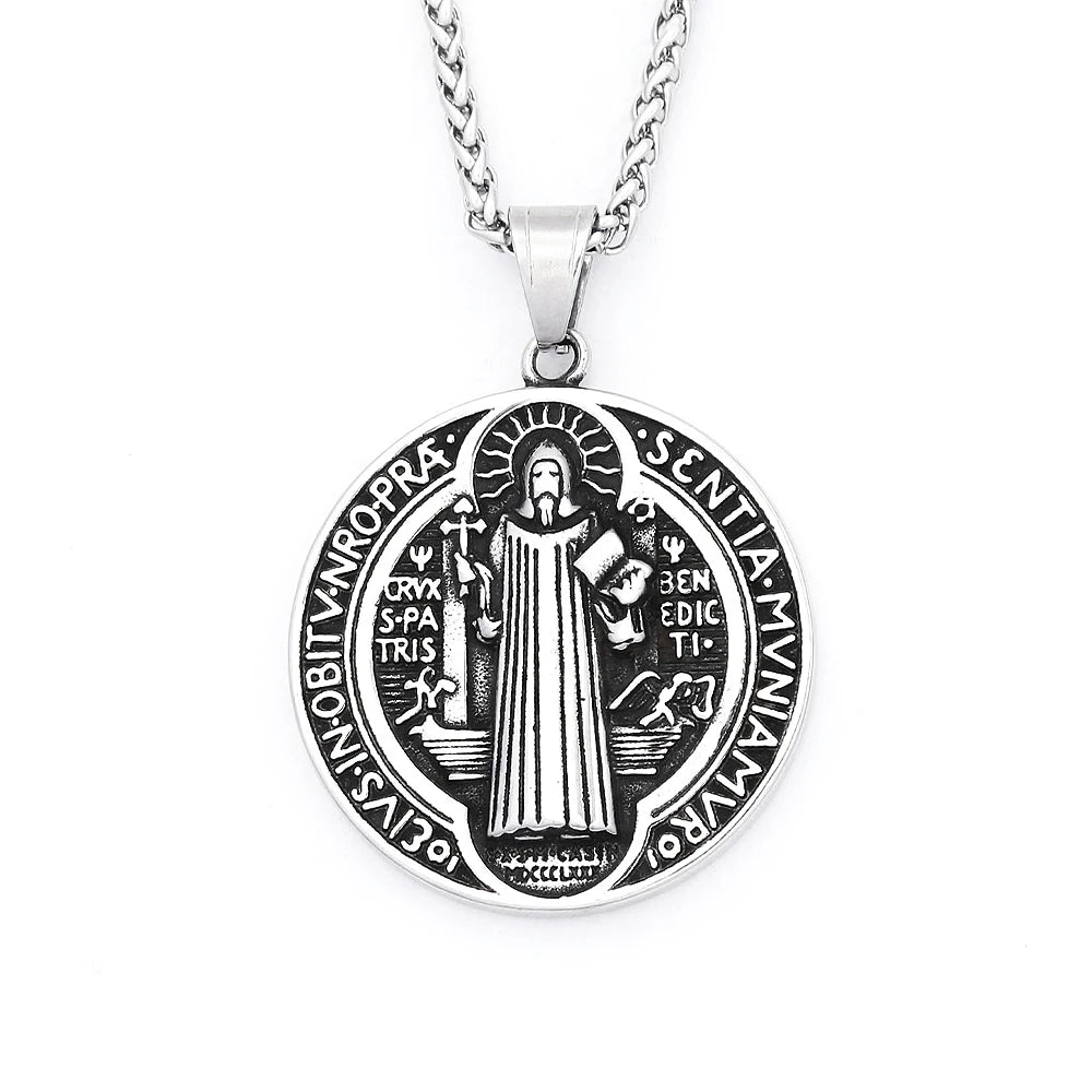 Saint Benedict Medal Pendant Necklace (316L)