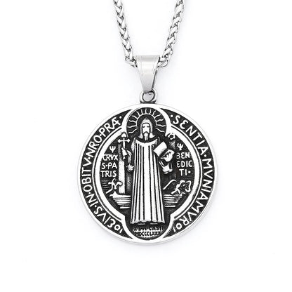Saint Benedict Medal Pendant Necklace (316L)
