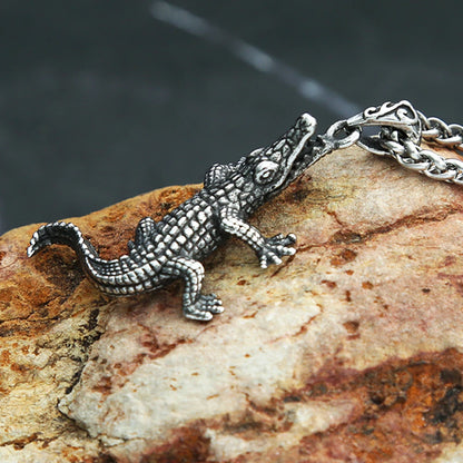 Crocodile Pendant Necklace (316L)