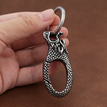 Viking Dragon Head Keychain (316L)