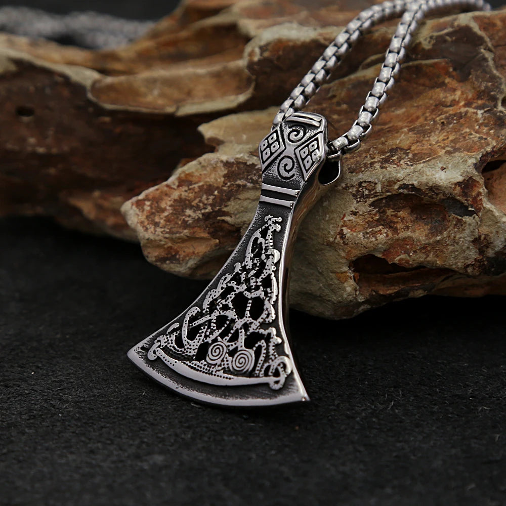 Viking Thor’s Axe Pendant Necklace (316L)