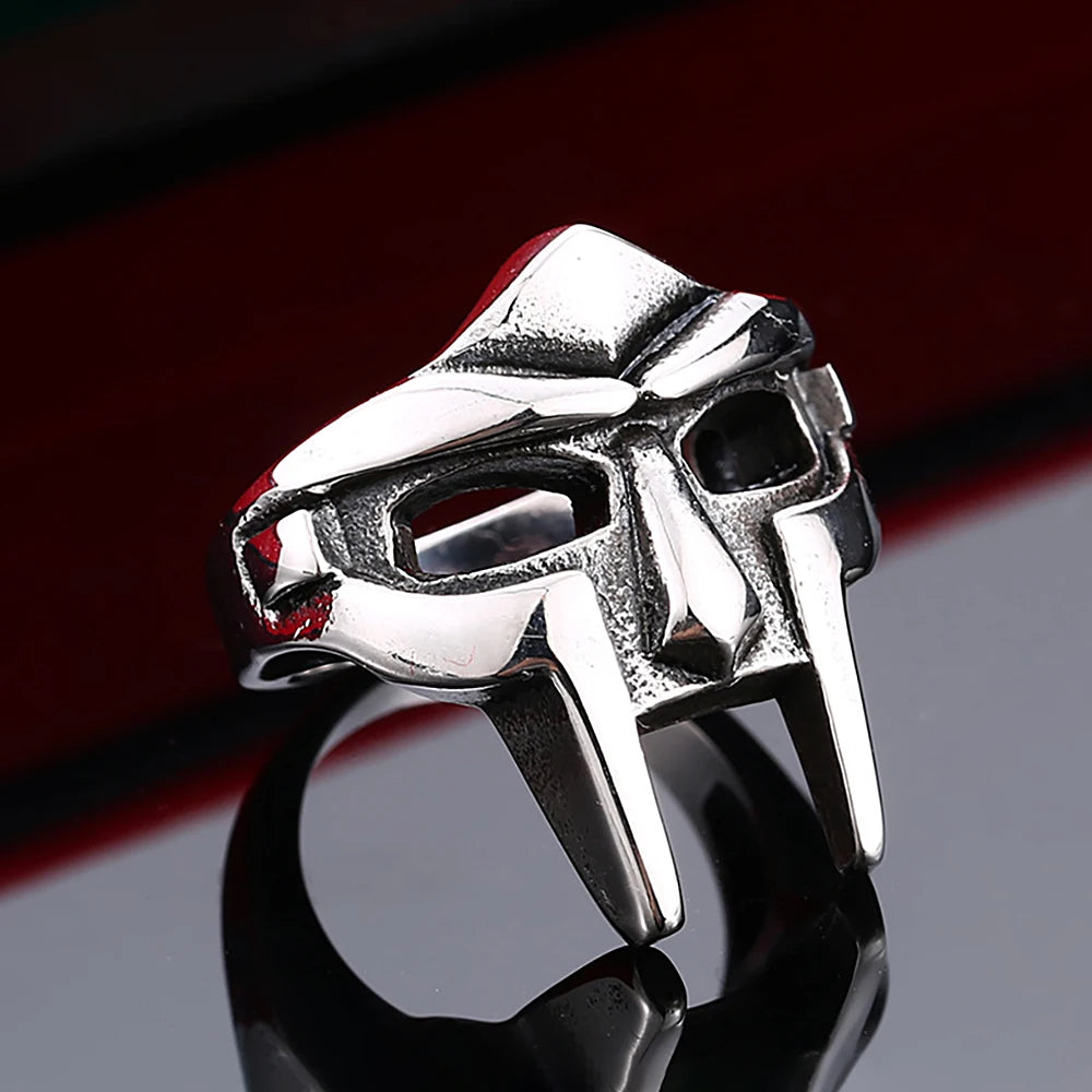 Vintage Doom Mask Ring (316L)