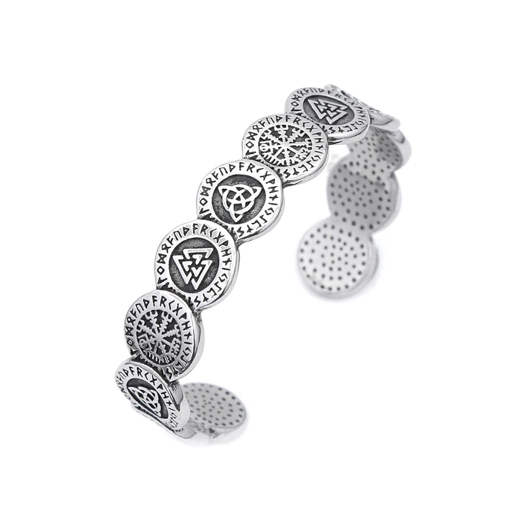 Viking Symbol Cuff Bracelet (316L)