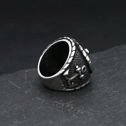 Viking Compass Ring Vegvísir (316L)