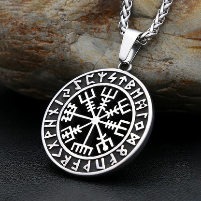 Vegvisir Necklace – Viking Rune Compass Pendant