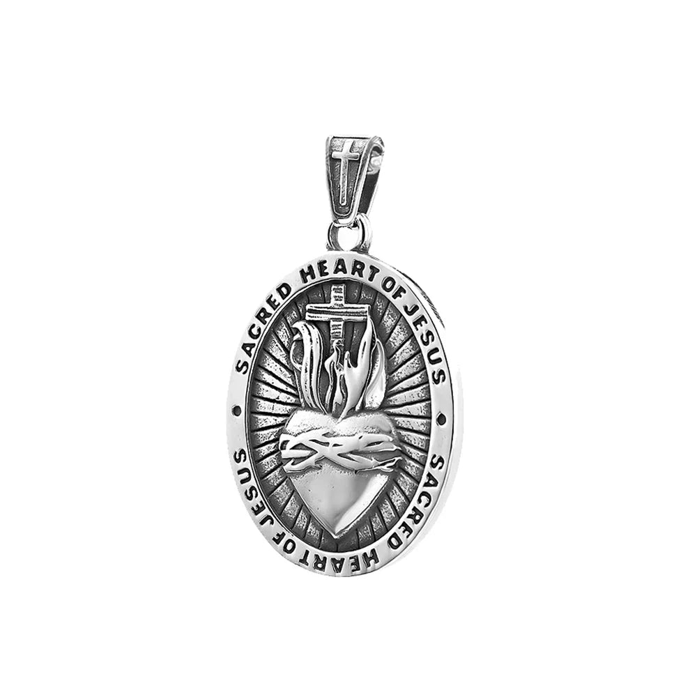 Sacred Heart Pendant (316L)
