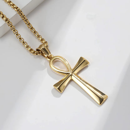 Classic Egyptian Ankh Cross Necklace (316L)