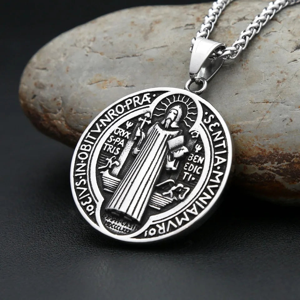 Saint Benedict Medal Pendant Necklace (316L)