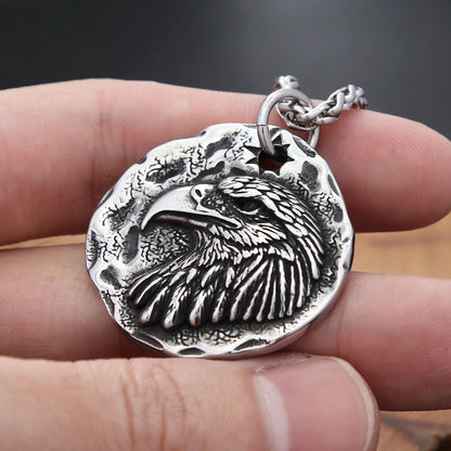 Eagle Head Pendant Necklace (316L)