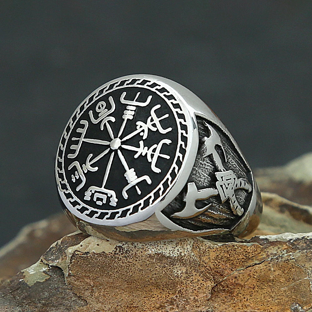 Viking Compass Ring (316L)