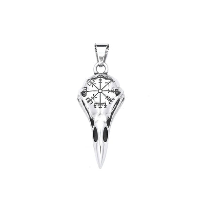 Raven Compass Pendant Necklace (316L)