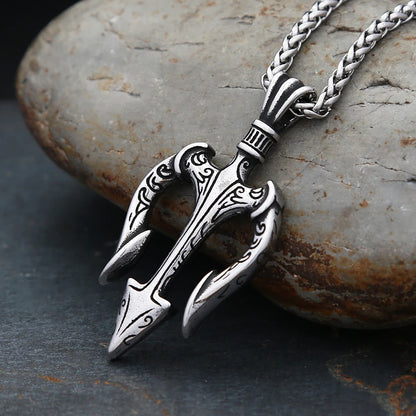 Poseidon Trident Pendant Necklace (316L)